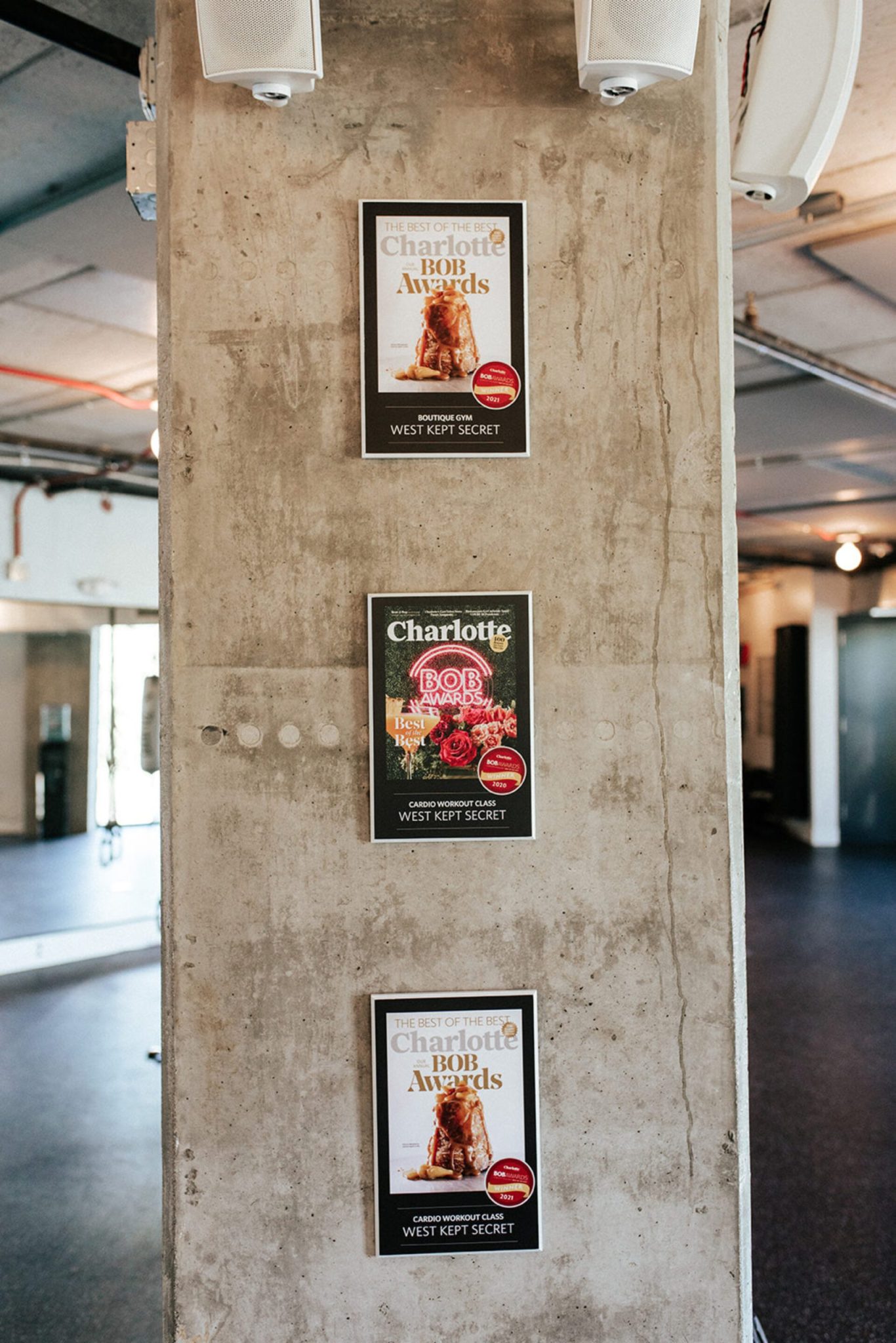 Awards on the wall